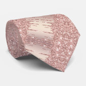 Cravate avec Rose Gold Blush Parties scintillant D (Roulé)