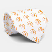 Cravate avec Twirls Orange Carrelés (Roulé)