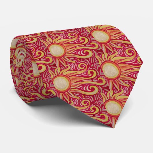 Cravate avec une conception de Sun de fusée (Roulé)