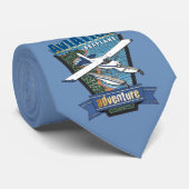 Cravate Aventure hydravion (Roulé)