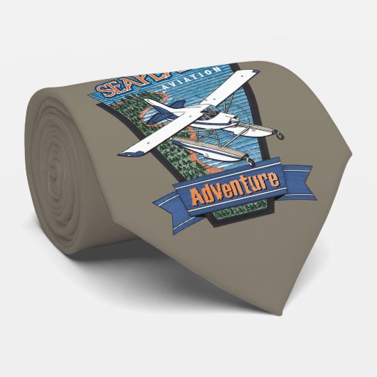 Cravate Aventure hydravion (Roulé)
