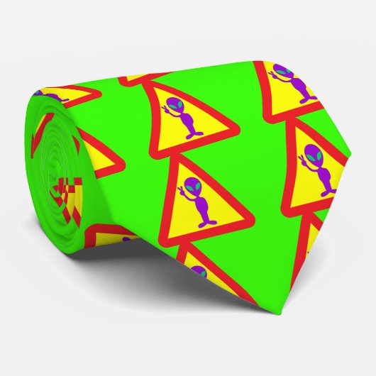 Cravate Avertissement Alien (Roulé)