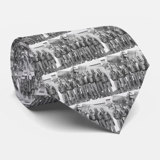 Cravate Aviateurs de Tuskegee, groupe de queues rouge (Roulé)