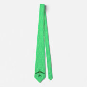 Cravate Avion Art déco, Emerald et Jade Green (Devant)