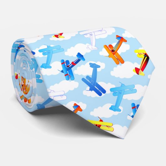 Cravate Avion de l'aviation vintage Avion de démonstration (Roulé)