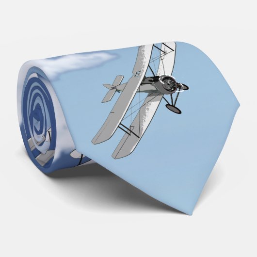 Cravate Avion vintage (Roulé)