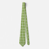 Cravate Avocado Green Heart Plaid Gingham Retro Neck Tie (Devant)