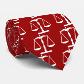 Cravate Avocat de la Red Scales of Justice (Roulé)