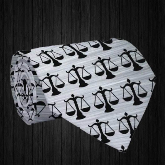 Cravate Avocat Écaille d'Argent de la Justice