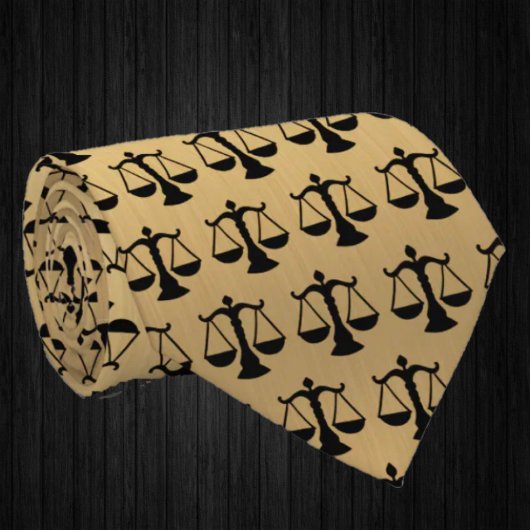 Cravate Avocat en droit Échelles d'or de la justice