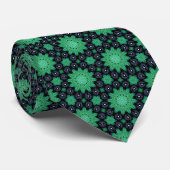 Cravate Awesome Artsy bleu et vert (Roulé)