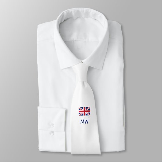 Cravate Awesome Dad UNION JACK UK FLAG Monogram  (Attaché)