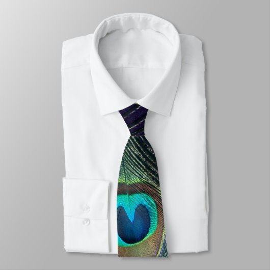 Cravate Awesome Peacock Plumes violet (Attaché)