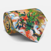 Cravate Azalées blanches dans un pot fleurs Claude Monet 1 (Roulé)