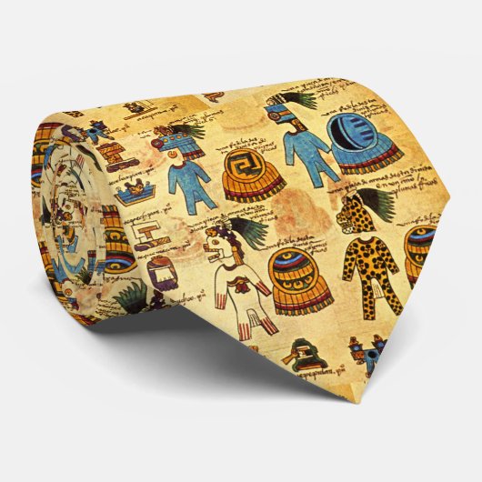 Cravate Aztec Codex (Roulé)