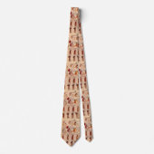 Cravate Aztec Codex Mendoza (Devant)