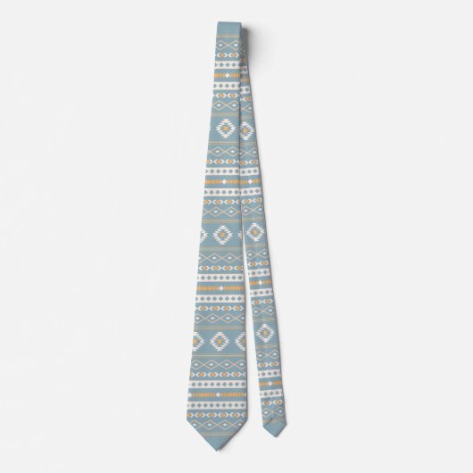 Cravate Aztec Crème Bleu Orange Mixte Motif Rpt Motif (Devant)