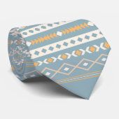 Cravate Aztec Crème Bleu Orange Mixte Motif Rpt Motif (Roulé)