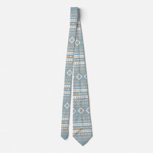 Cravate Aztec Crème Bleu Orange Mixte Motif Rpt Motif (Dos)
