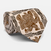 Cravate Aztec Eagle Guerrier Tribal Art antique (Roulé)