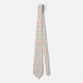 Cravate Aztec Formes Motif rouille crème Turquoise (Devant)