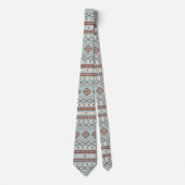 Cravate Aztec Mixte Motif Rpt Motif Rusts Crème Bleu (Devant)