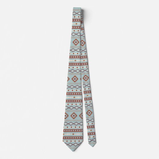 Cravate Aztec Mixte Motif Rpt Motif Rusts Crème Bleu (Devant)
