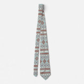 Cravate Aztec Mixte Motif Rpt Motif Rusts Crème Bleu (Dos)