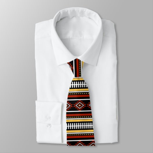 Cravate Aztec Tribal Pattern (Attaché)