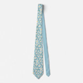 Cravate Baby Blue Daisy Floral Groomsmen (Devant)