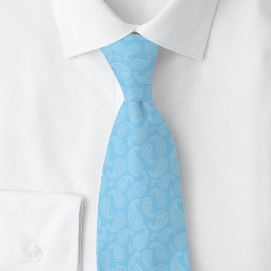 Cravate Baby Blue Paisley