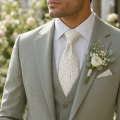Cravate Baby's Breath & Eucalyptus Floral