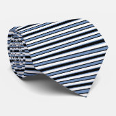 Cravate Back and Forth Black and Blue (Roulé)