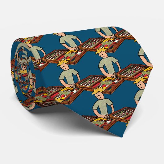 Cravate Backgammon (Roulé)