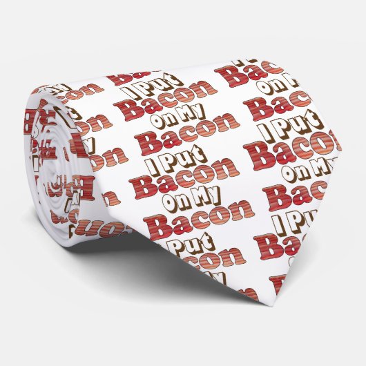 Cravate Bacon sur Bacon (Roulé)