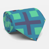 Cravate Bactérie Bleu Vert Motif minimal (Roulé)
