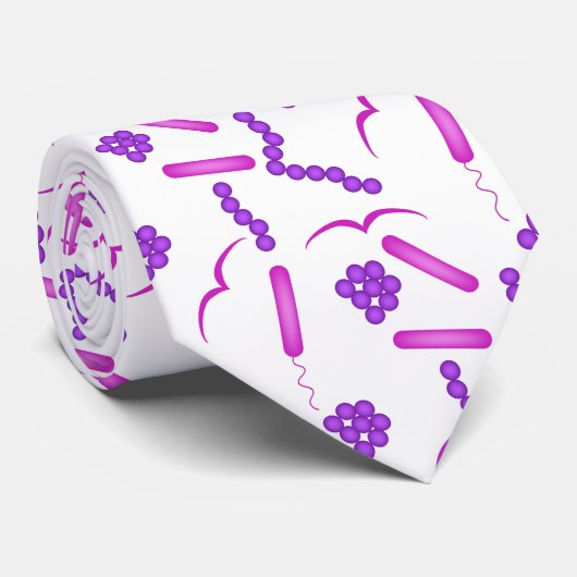 Cravate Bactéries Sous Microscope (Roulé)