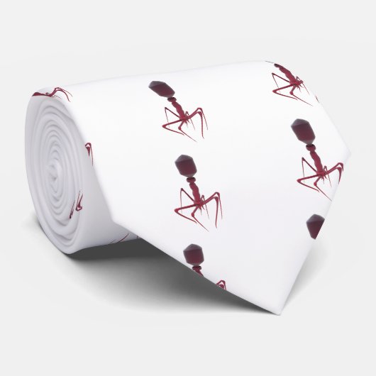 Cravate Bactériophage rouge (Roulé)