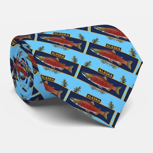 Cravate Badge du pêcheur de combat de l'Alaska (Roulé)