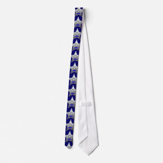 Cravate Badge Sheriff Thin Blue Line (Dos)