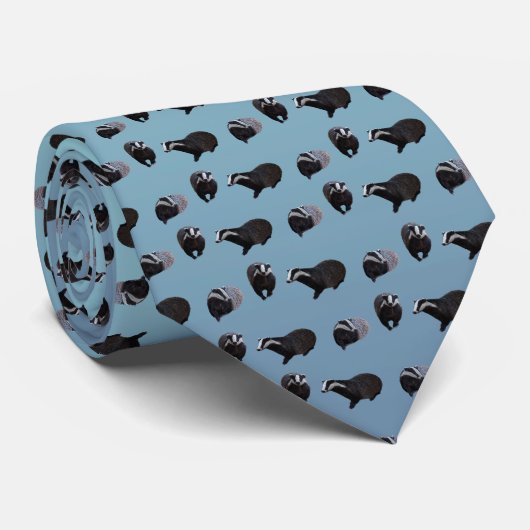 Cravate Badger Frenzy Tie (Light/Sky Blue) (Roulé)