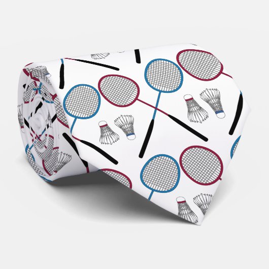 Cravate Badminton Rackets Birdies Shuttlecocks (Roulé)