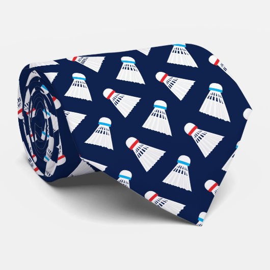 Cravate Badminton Them Shuttlecocks Motifs (Roulé)