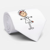 Cravate Baguette blanche Figure Infirmière 2 (Roulé)