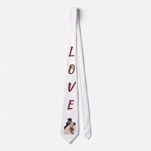 Cravate Baiser de mariage de Terrier L-O-V-E (Devant)