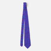 Cravate balance carré bleue et violette (Dos)