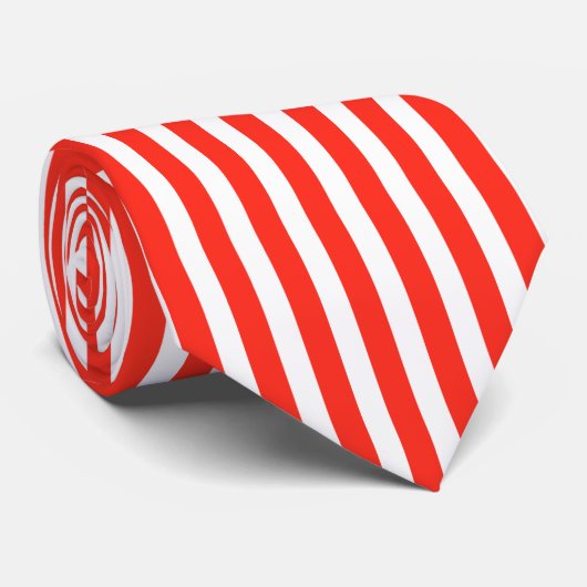 Cravate Balançoires de cirque rouge et blanc (Roulé)