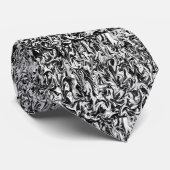 Cravate Balayage noir et blanc (Roulé)