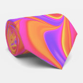 Cravate Balayage rose orange violet (Roulé)