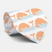 Cravate Baleine et vagues (Roulé)